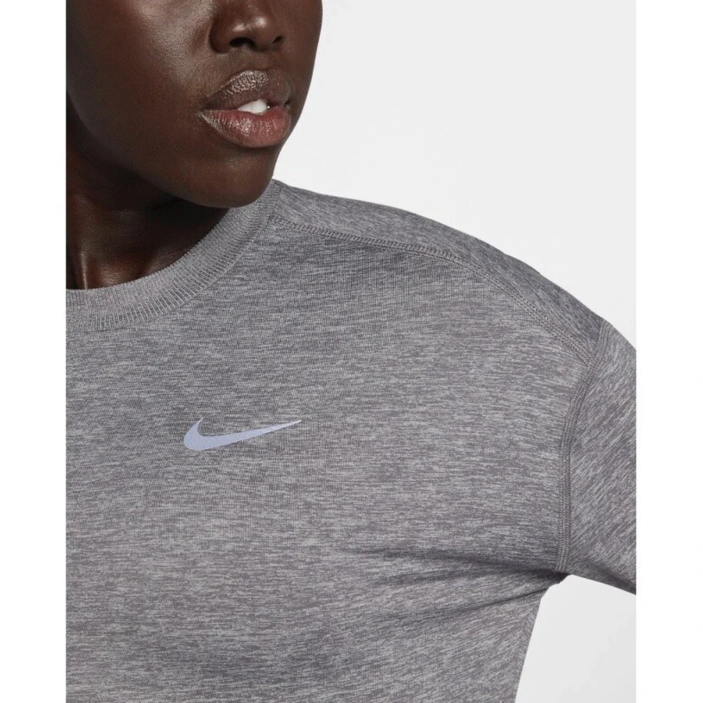 Nike Element Women's XL Gray Long Sleeve Running Shirt Dri Fit Athletic Top NWT